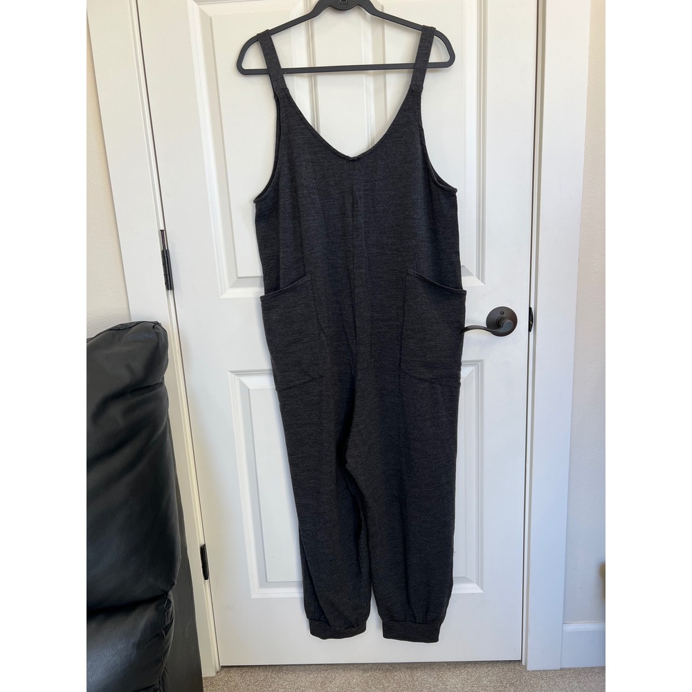 Woolly Clothing Co Everyday Merino Wool Charcoal Gray Jumpsuit Size XL